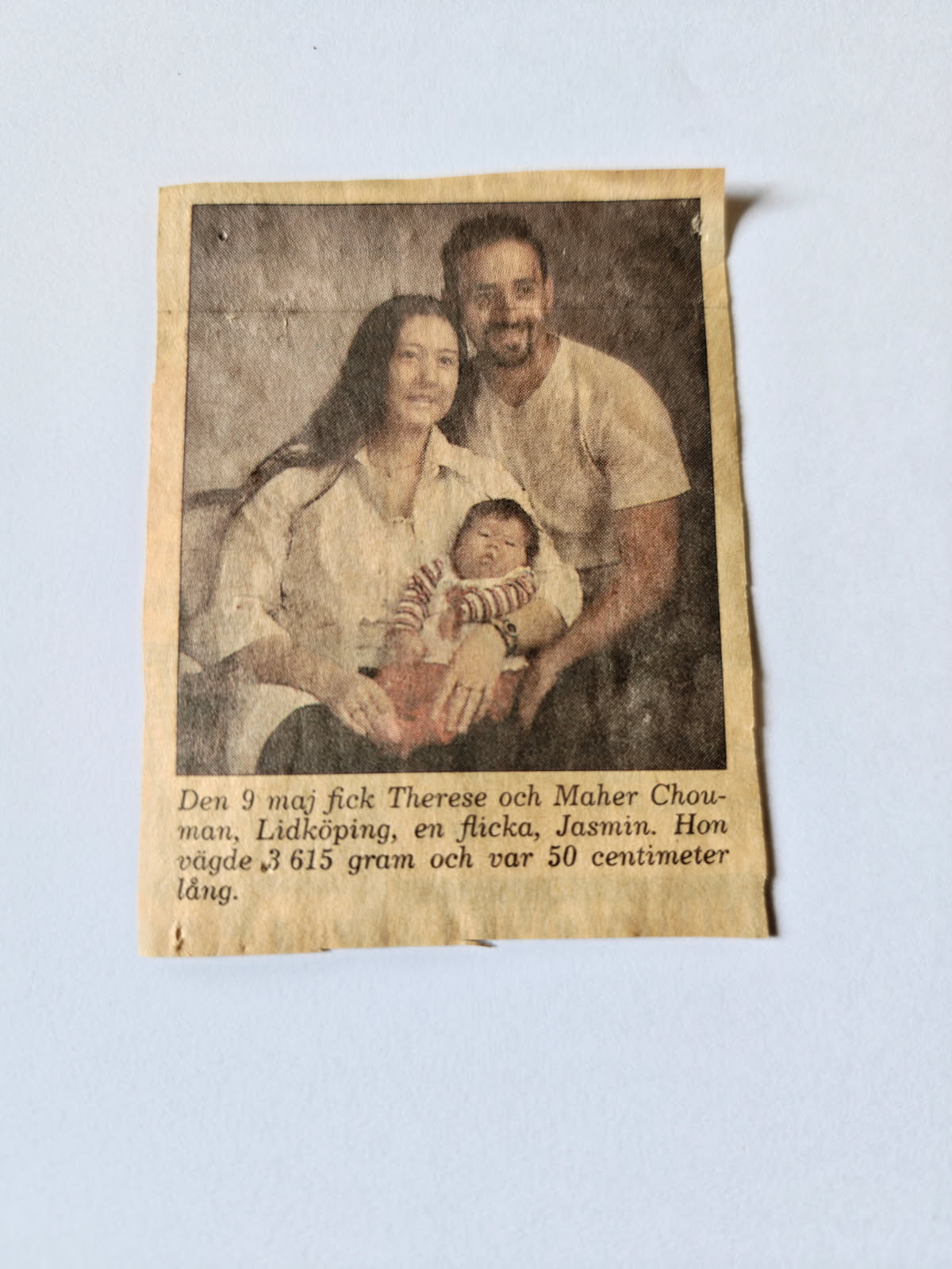 En tidningsnotis fylld av kärlek